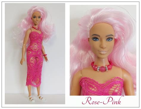 rose pink sexy lace dress and jewelry fits curvy barbie etsy canada sexy lace dress curvy