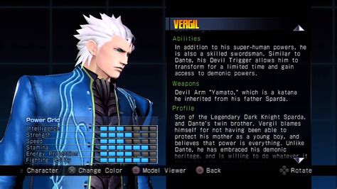 Ultimate Marvel Vs Capcom 3 Vergil Biography Youtube