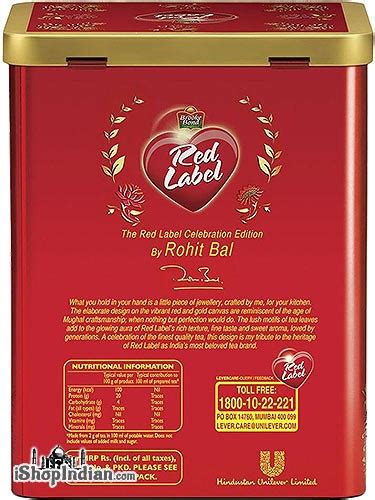 brooke bond red label tea  gms special edition tin