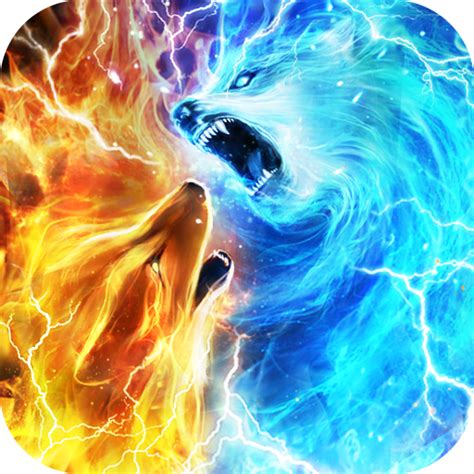 App Insights Ice Fire Wolf Wallpaper Themes Apptopia