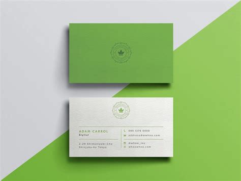 Free Business Card Mockup With Paper Texture 2021