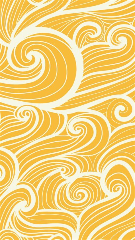 Iphone 5 Wallpaper Sunny Yellow Waves Pattern Iphone
