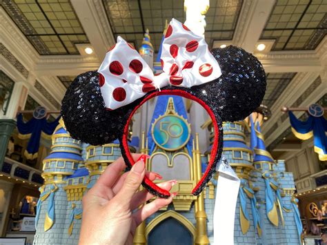 New Sequined Polka Dot Minnie Mouse Ear Headband Available At Walt
