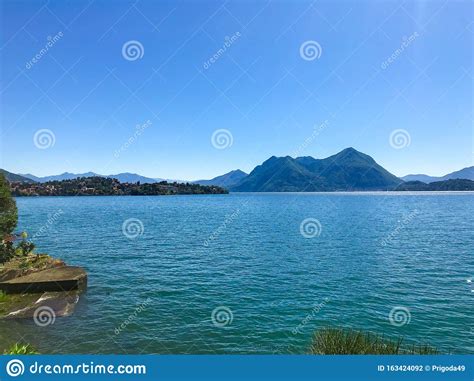 Lake Maggiore And Alps Mountains Stock Photo Image Of Amazing House