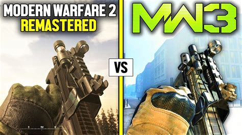 Modern Warfare 2 Remastered Vs Call Of Duty Mw3 — Weapons Comparison