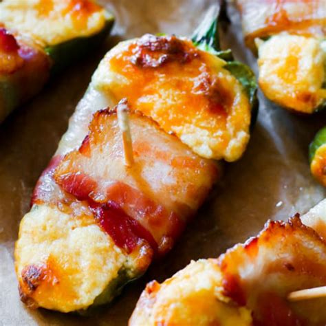 Bacon Wrapped Cheesy Stuffed Jalapenos Recipe