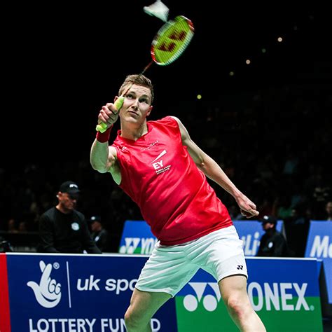 Badminton courts are the rectangular surfaces used for the racket sport of badminton. Viktor Axelsen