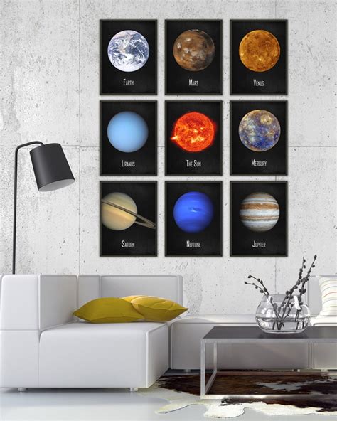 The Solar System Wall Art Poster Set Of 9 Nasa Astronomy