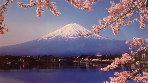 Mount Fuji Cherry Blossom Lake Kawaguchi 風景 ハローキティの写真 景色