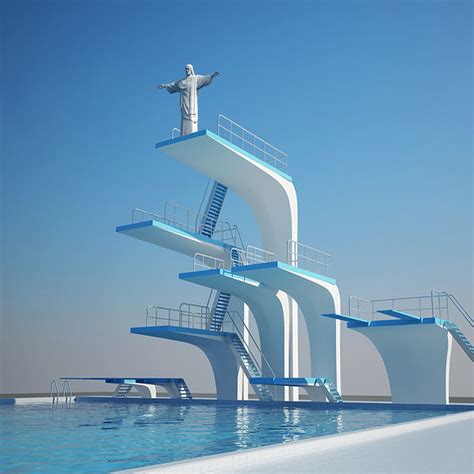 Olympic Diving Board Side View