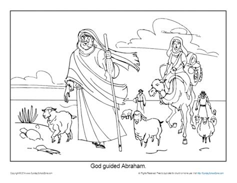 Abraham Coloring Page Printable  God Guided Abraham