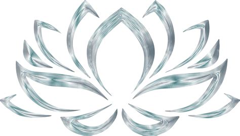Silverized Lotus Flower No Background Icons PNG Free PNG And Icons Downloads
