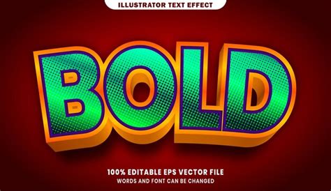 Premium Vector Bold Editable Text Style Effect