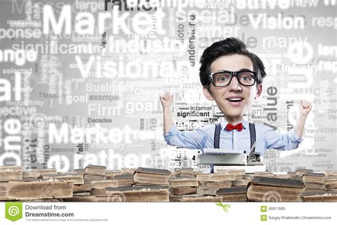 He Has Great Mind Stock Image Image Of Attentive Nerd 56817665