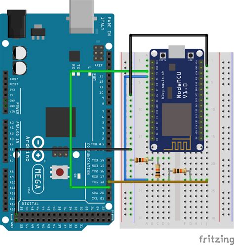 Interfacing Nodemcu With Arduino Mega Using Serial Esp8266