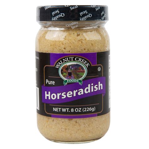Maybe you would like to learn more about one of these? Walnut Creek Foods 8 oz. Pure Horseradish - 12/Case