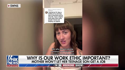 Mom Who Refuses To Let Teenage Son Get A Job Sparks Debate Is A Work Ethic Overrated Fox News