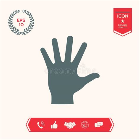 Helping Hand Silhouette Icon Stock Vector Illustration Of Hand