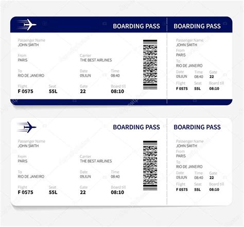Boarding Pass Template Ticket Template Lottery Tickets Airline