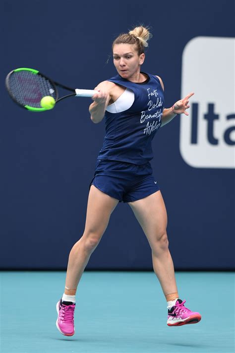 Grand slam she didn´t win any grand slam title, but she will 😉 favorit tournament she said the roland garros is her favorite tournament and her favorit host city is paris. SIMONA HALEP Practicing at Miami Open 03/18/2019 - HawtCelebs