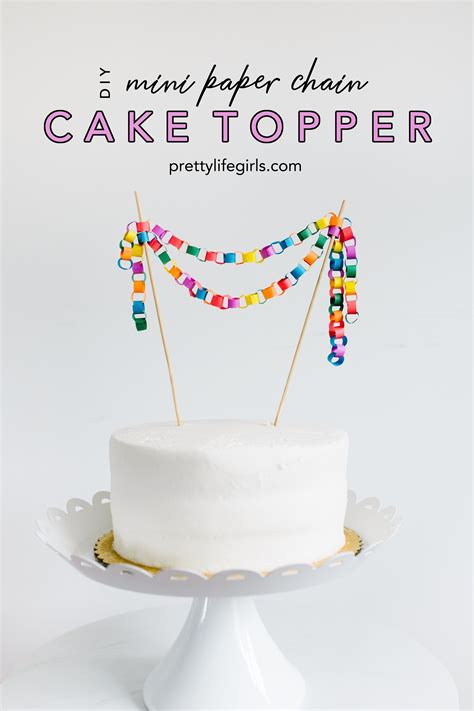 Adorable Diy Mini Paper Chain Cake Topper Tutorial Cake Topper
