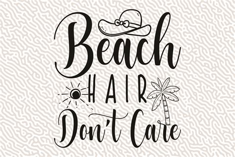 summer beach hair don t care svg t shirt graphic by vintage · creative fabrica