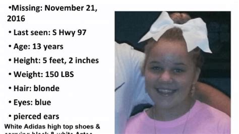 missing 13 year old girl