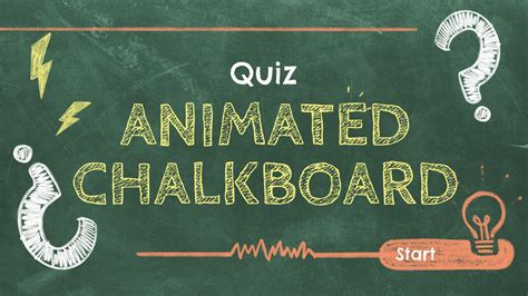 Animated Chalkboard Quiz Genially Templates