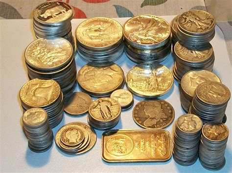 Large Lot Of 219 99990 American Silver Coins1 Ozmorganshalf Etc Ebay
