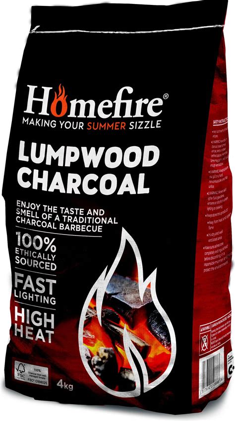 Homefire Lumpwood Charcoal 4kg Bbq Barbecue Garden Barbeque Patio Party