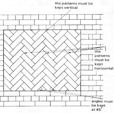 Herringbone Brick Pattern Layout