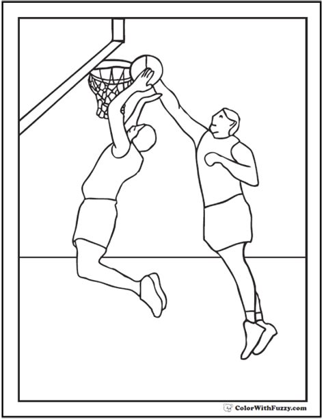 Basketball Court Coloring Page At Getcolorings Free Printable