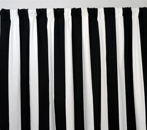 Black White Modern Vertical Stripe Curtains Rod Pocket 84