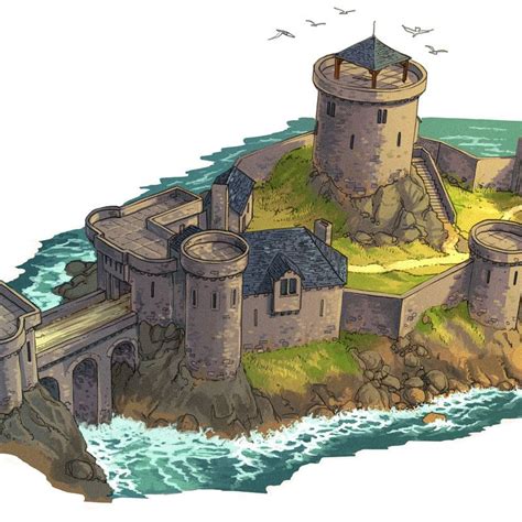 Fort By Guillaume Tavernier On Artstation Castle Illustration
