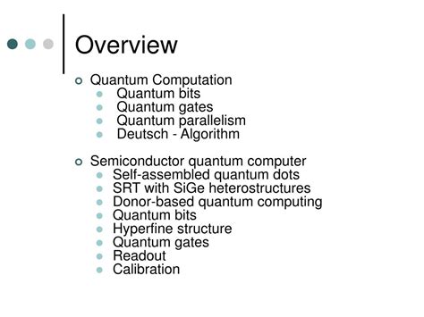Ppt Quantum Information Processing With Semiconductors Powerpoint