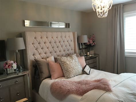 My Recent Bedroom Decor Luxe Blush Pink And Grey Bedroom Dreamy
