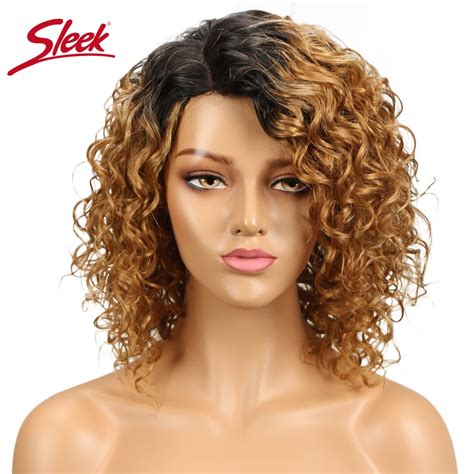 Buy Sleek Brazilian Kinky Curly Wig 99j T1b27 Fashion