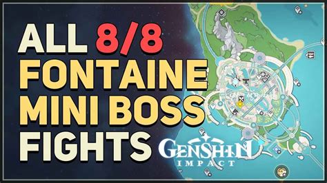 All Fontaine Mini Boss Fights Genshin Impact Youtube