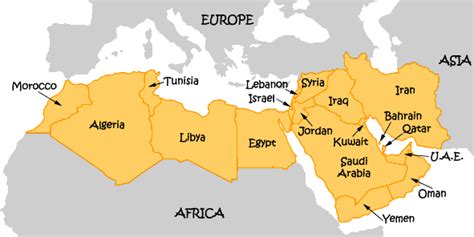 Near East Map Near East Countries World Atlas