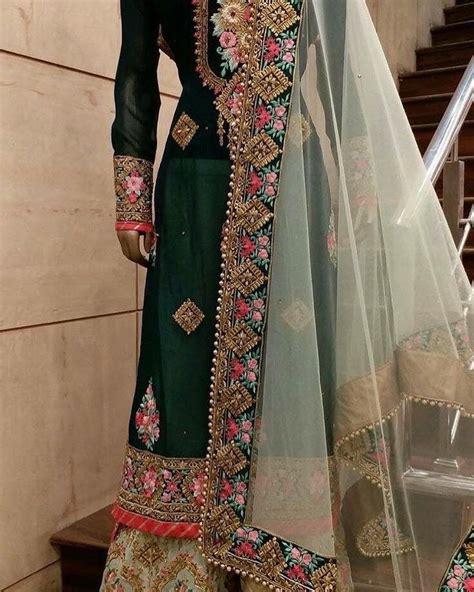 Totally Heavy Hand Embroidery With Organza Dupatta Beautiful Wedding 👰 Punjabi Suit