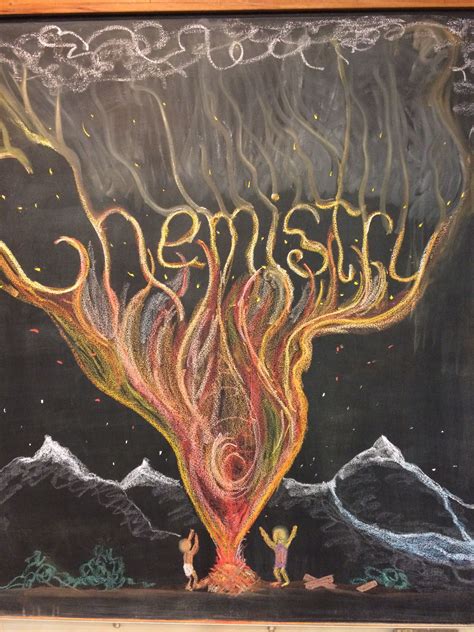 Chemistry Chalkboard Drawings Chemistry Art Cavas Art