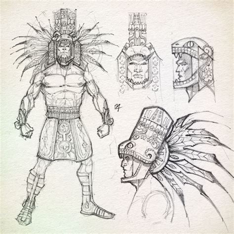Aztec Warrior Tattoo Aztec Tattoo Designs Warrior Drawing Ancient