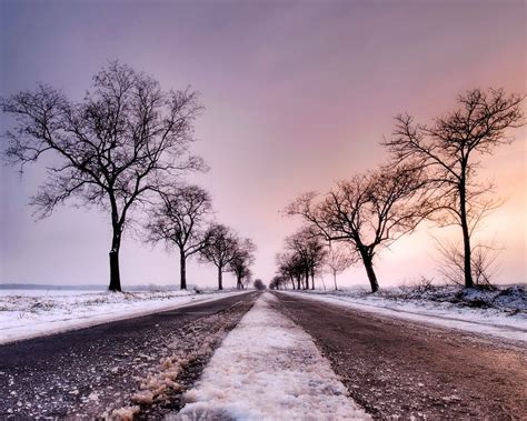 Country Road Winter Wallpapers Wallpaper Cave