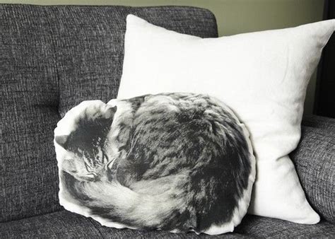 Sleeping Cat Pillow Cat Lover T Cat Pillow Custom Pet Etsy Cat