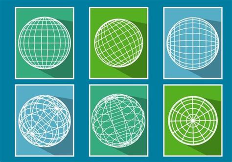 3d Globe Grid Vector Set Download Free Vector Art Stock Graphics