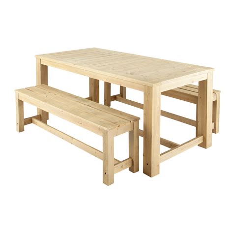 Scopri ora la selezione di produttori e rivenditori online di panche per esterni su arclickdesign.com: Tavolo + 2 panche da giardino in legno L 180 cm Bréhat ...