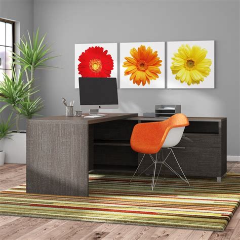 Comm Office Heyworth Reversible L Shape Executive Desk And Reviews Wayfair