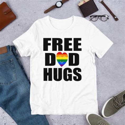 Free Dad Hugs Lgbt Dad Shirt Lgbt Awareness Shirt