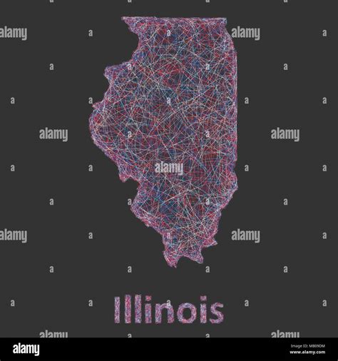 Illinois Line Art Map Stock Vector Image And Art Alamy