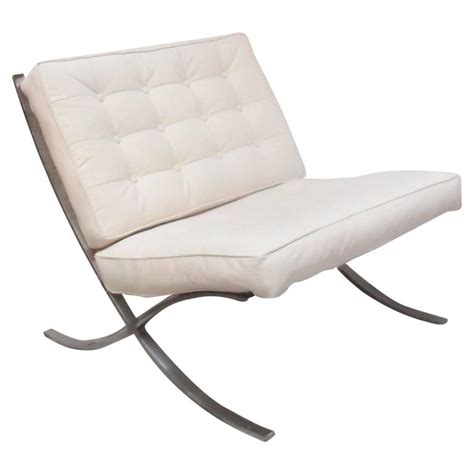 Iconic Barcelona Style Chair With Chrome Base For Sale At 1stdibs